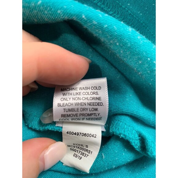 Croft & Barrow Extra Soft Mens MediumTeal Polo Shirt Comfort Golf Polo - Picture 6 of 11